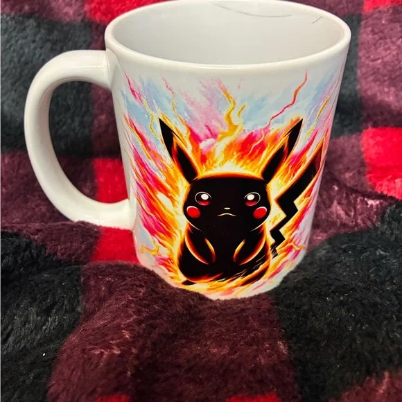 Pikachu Fire Mug - Black and Red - Picture 3 of 3